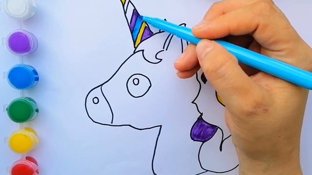 Как нарисовать Единорожку. Урок рисование. Для детей.