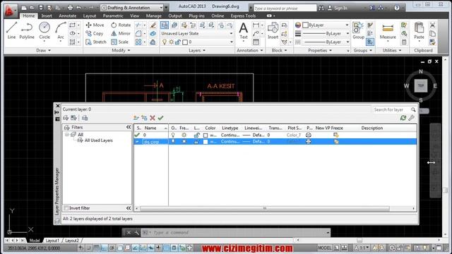 AutoCAD layer mantığı ve layer oluşturma смотреть онлайн