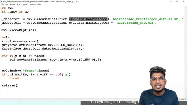 Day - 24 Face counting system using haar cascade смотреть онлайн