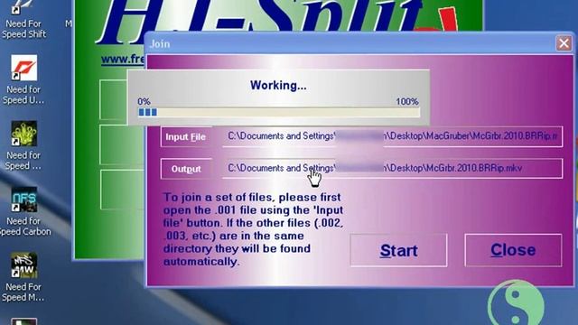 How to Join .001 , .002 ... files !! смотреть онлайн