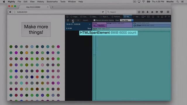 Memory tool, Firefox 48: diffing snapshots смотреть онлайн