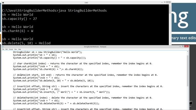 Learn Java Programming - StringBuilder Common Methods Tutorial смотреть онлайн