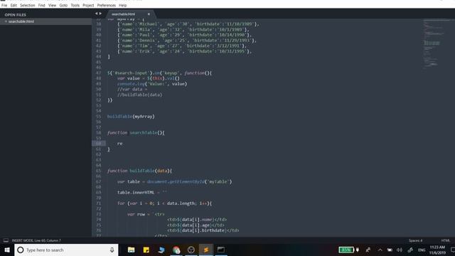 Search/Filter Table Data with Javascript смотреть онлайн