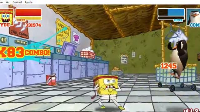 Super Brawl 2 + Reef Rumble Mod - Karate SpongeBob Survival