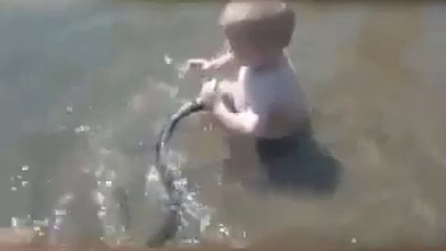 Малыш играет со змеёй, а родителям пофиг смотреть онлайн