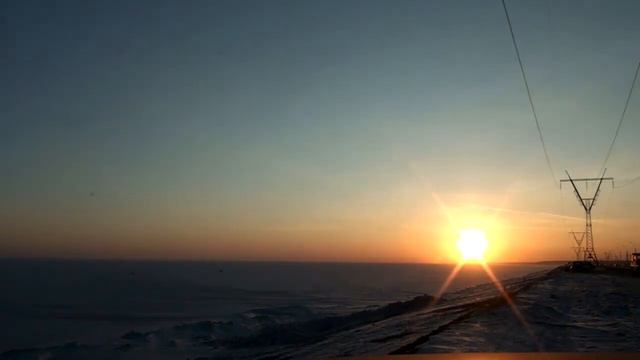 Закат на Новосибирском водохранилище. 29 февраля. смотреть онлайн