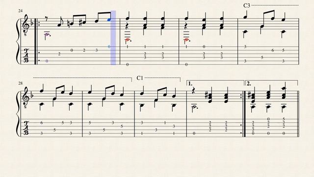 Solea - Olé! - Julian Arcas (1832 - 1882) Tablature