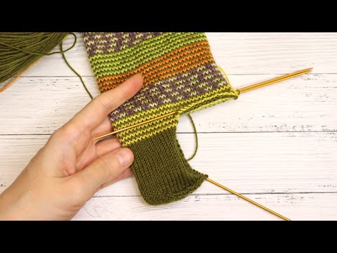 Как вязать простую пятку носка смотреть онлайн