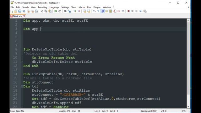 How to Use vbScript to Relink Your User's MS Access Application Front-End Automatically смотреть онлайн
