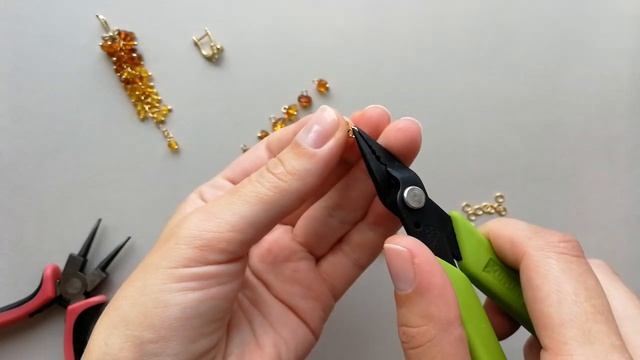 Мастер-класс. Серьги грозди из янтаря. Своими руками. Handmade. Earrings. смотреть онлайн