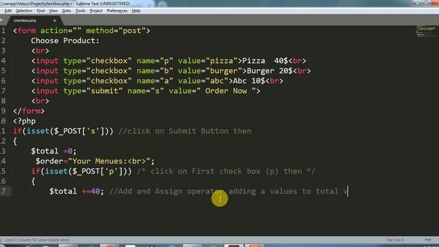 simple php project | static order making system using multiple checkbox with php without database смотреть онлайн
