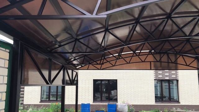 Арочный навес в СНТ Ромашка