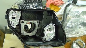 Pajero IV замена линз на биксеноновые hella 5r  Полировка и чистка фар  MITSUBISHI PAJERO IV