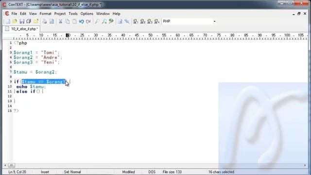 PHP Dasar Video Tutorial 010 If, Else, dan If смотреть онлайн