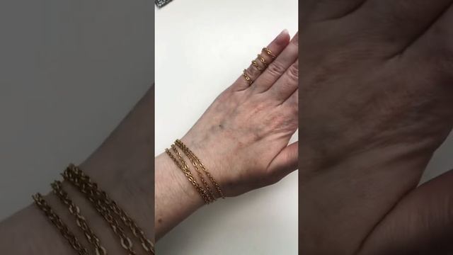 Граненая цепь, якорное плетение, хирургическая сталь, золочение, 2,8/2,3/0,5мм смотреть онлайн
