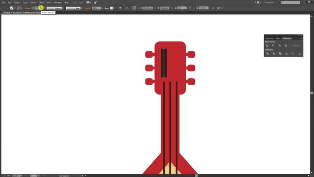 House Guitar Loge Design in Adobe illustrator cc смотреть онлайн
