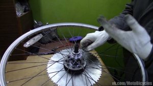 Установка звезды на 60 зубов (Веломотор F50 / F80)