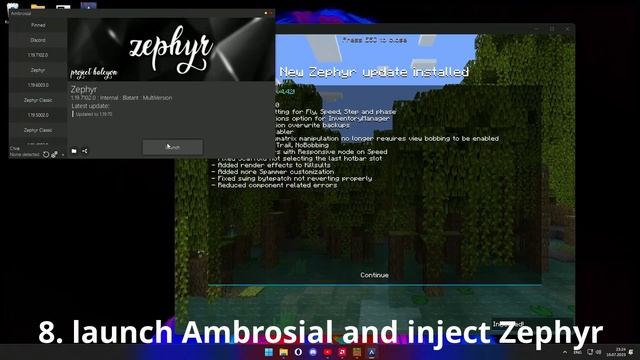 HACK CLIENT FOR ANY VERSION MINECRAFT BEDROCK ✨ | ZEPHYR HACK CLIENT MINECRAFT 1.19.70.2 смотреть онлайн