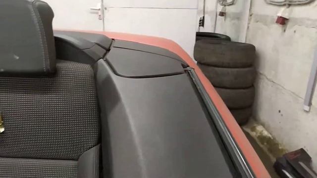 Opel Astra кабриолет полный оклейка оранжевый красный. Чёрный антихром, чёрный зеркал+ручки смотреть онлайн