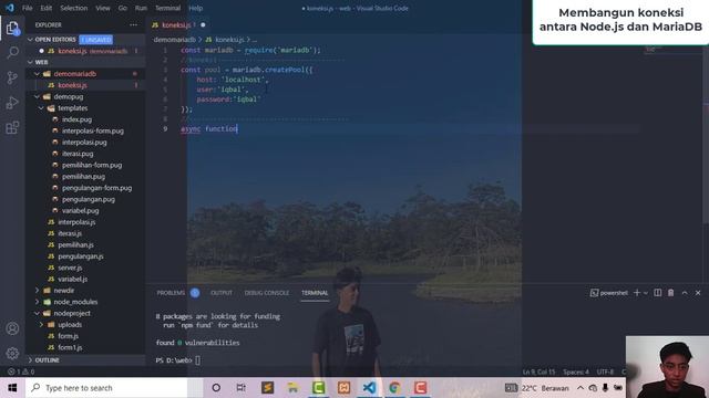 38.Instalasi modul MariaDB dan membangun koneksi antara Node.js dan MariaDB смотреть онлайн