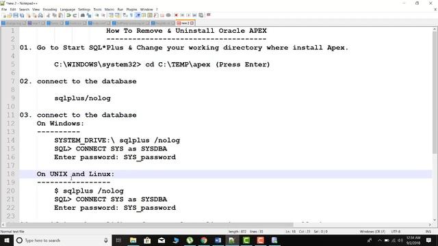 Uninstalling || Removing Oracle APEX 18.1 || 5.1 || Lower version смотреть онлайн