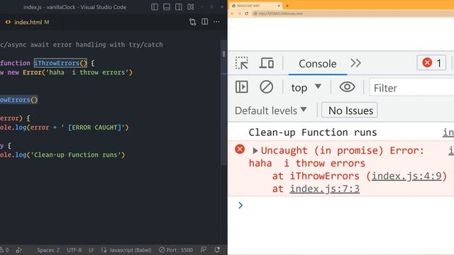 JS - Basic Async Await Error Handling 1 смотреть онлайн