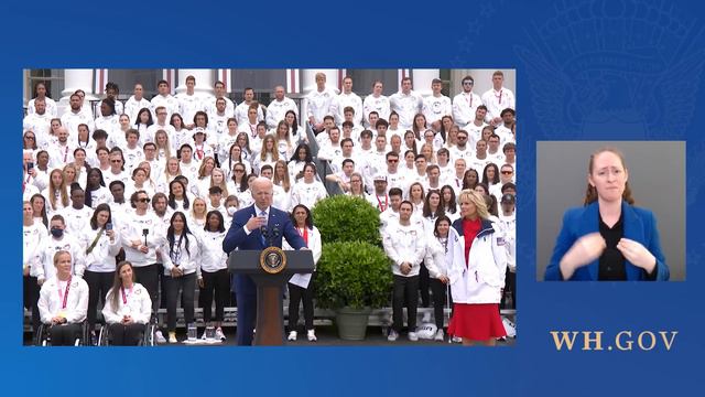 President Biden and the First Lady Welcome Team USA to the White House смотреть онлайн