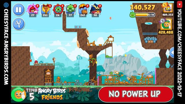 Angry Birds Friends Level 5 Tournament 1148 NO Power UP Walkthrough смотреть онлайн