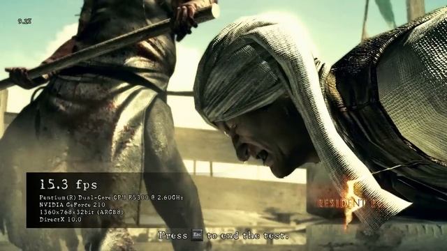 Resident Evil 5 Benchmark em Geforce 210 смотреть онлайн