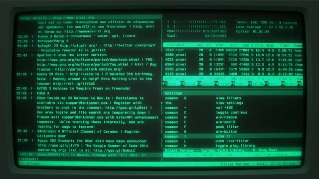 cyberpunk linux terminal (cool-retro-term) смотреть онлайн
