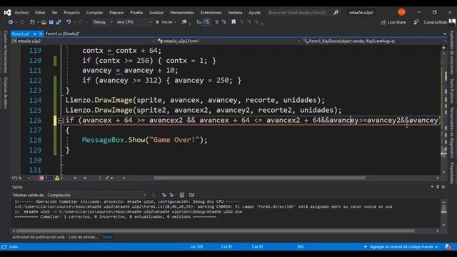 Colisión de elementos gráficos en c# смотреть онлайн