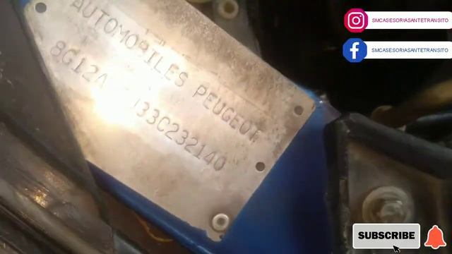 Número de motor y chasis PEUGEOT 206 Modelo 2006. смотреть онлайн