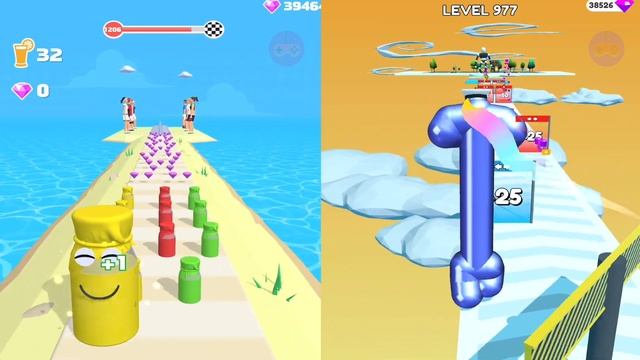 Satisfying Mobile Games Juice Run, Tall Man Run All Levels Android,iOS Gameplay смотреть онлайн