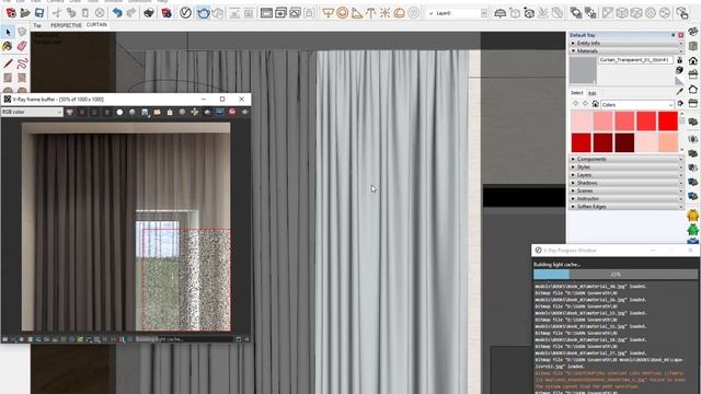 SKETCHUP | VRAY | CURTAIN MATERIAL смотреть онлайн