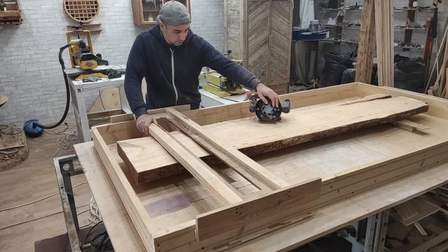 Выравнивание слэба. Как обойтись без фуганка и рейсмуса смотреть онлайн