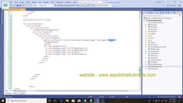 How to use bootstrap 4 dropdowns class in asp.net || visual studio 2019 #bootstrap 4 tutorials 12 смотреть онлайн
