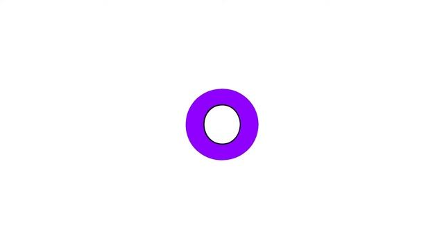 Alphabet O 3D rotation Lottie JSON animation смотреть онлайн
