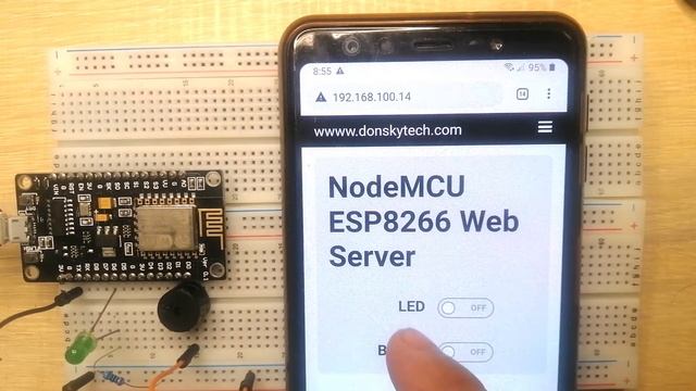 ESP8266 NodeMCU Web Server Using Arduino IDE: Control components from your Mobile Phones смотреть онлайн