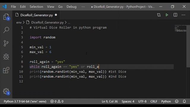 Python for Beginner #7 - Virtual Dice Rolling for games development смотреть онлайн