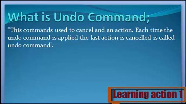 What is Undo Command. Urdu/ English смотреть онлайн