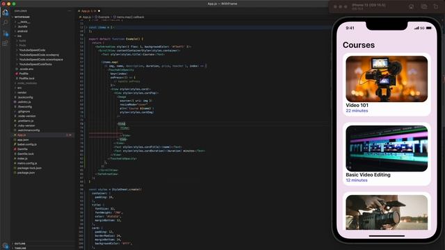 #14 Building a Courses Listing Screen in React Native смотреть онлайн