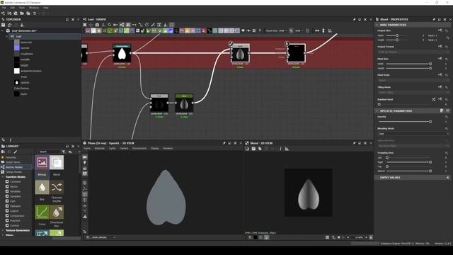 Stylized Leaf Generator - Substance Designer 3D смотреть онлайн