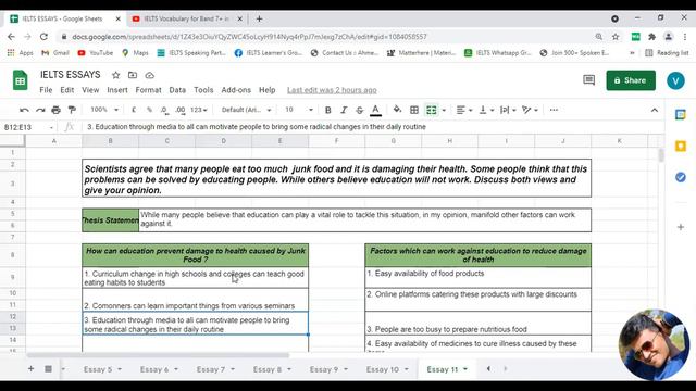 IELTS Band 7+ Writing with full Essay - How education helps to deal junk food effects #ieltswriting смотреть онлайн
