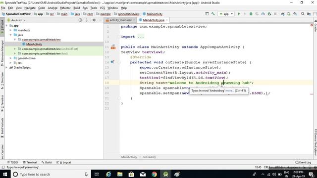 Spannable Textview in Android Studio| Spannable TextView In Android Studio in Hindi смотреть онлайн