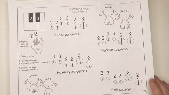 У КОЗЫ РОГАТОЙ (песенка на чёрных клавишах) смотреть онлайн