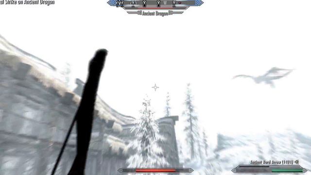 Skyrim - ancient and elder dragon fight in Dawnstar смотреть онлайн