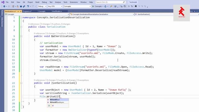 DotNet 5: Serialization and Deserialization Json Serialization смотреть онлайн