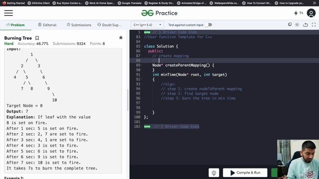 Lecture 67: Minimum Time to BURN the Entire Binary Tree || C++ Placement Series смотреть онлайн