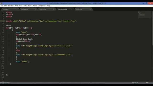 how to make chess board using php смотреть онлайн