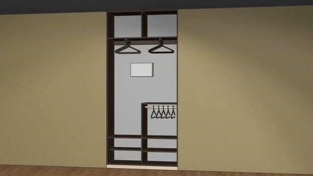 Шкаф в прихожую встроенный ЛДСП EGGER смотреть онлайн